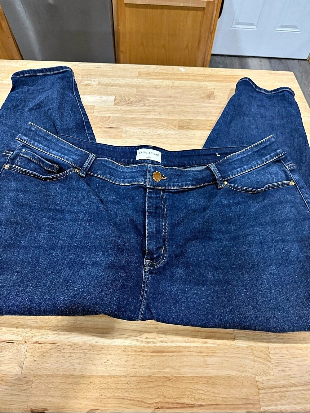 Lane Bryant High-Rise Curvy Fit Skinny Jean Blue Waist 28S